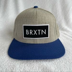 Brixton Blue & Grey Snap Back Hat